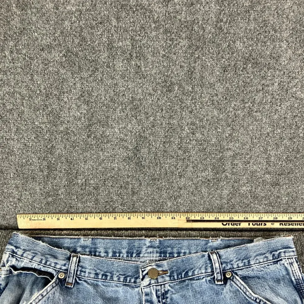 Wrangler Carpenter Jeans Mens 38x30‎ Blue Relaxed Fit Workwear Utility Denim